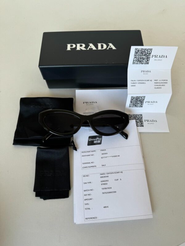 PRADA 26ZS 16K08Z 55-0 Siyah Kadın Güneş Gözlüğü