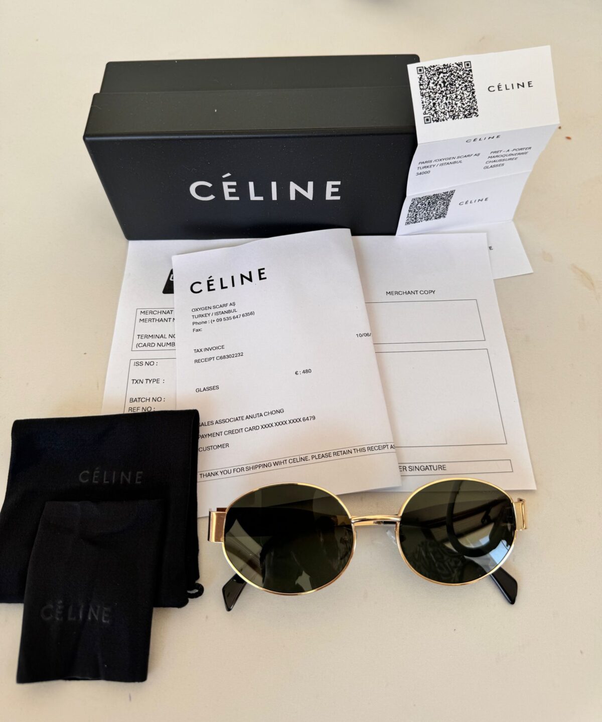 Celine Triomphe Metal 02 CL 40254U Gold/Siyah Kadın Güneş Gözlüğü
