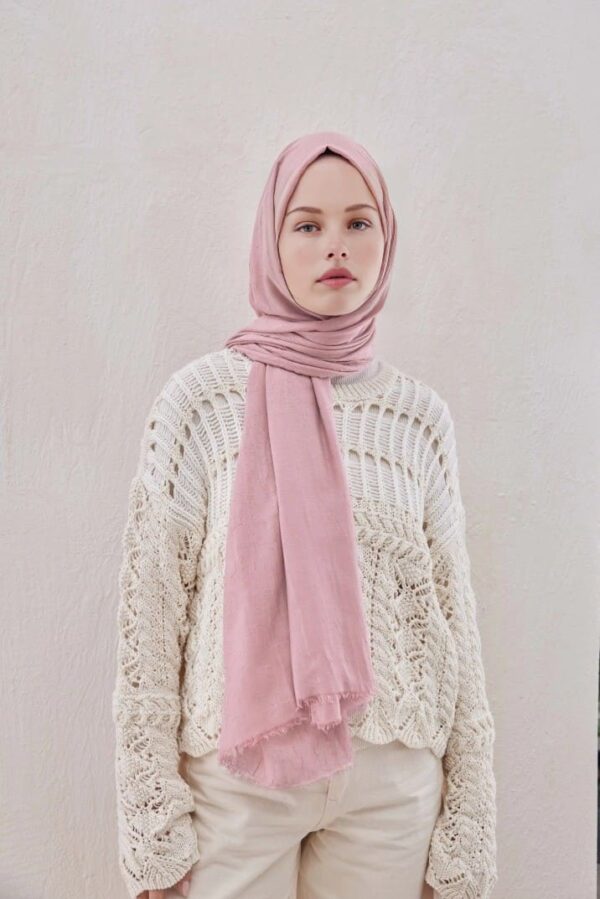 Organic Scarfs Bambu Kraş Şal Modeli - İncir