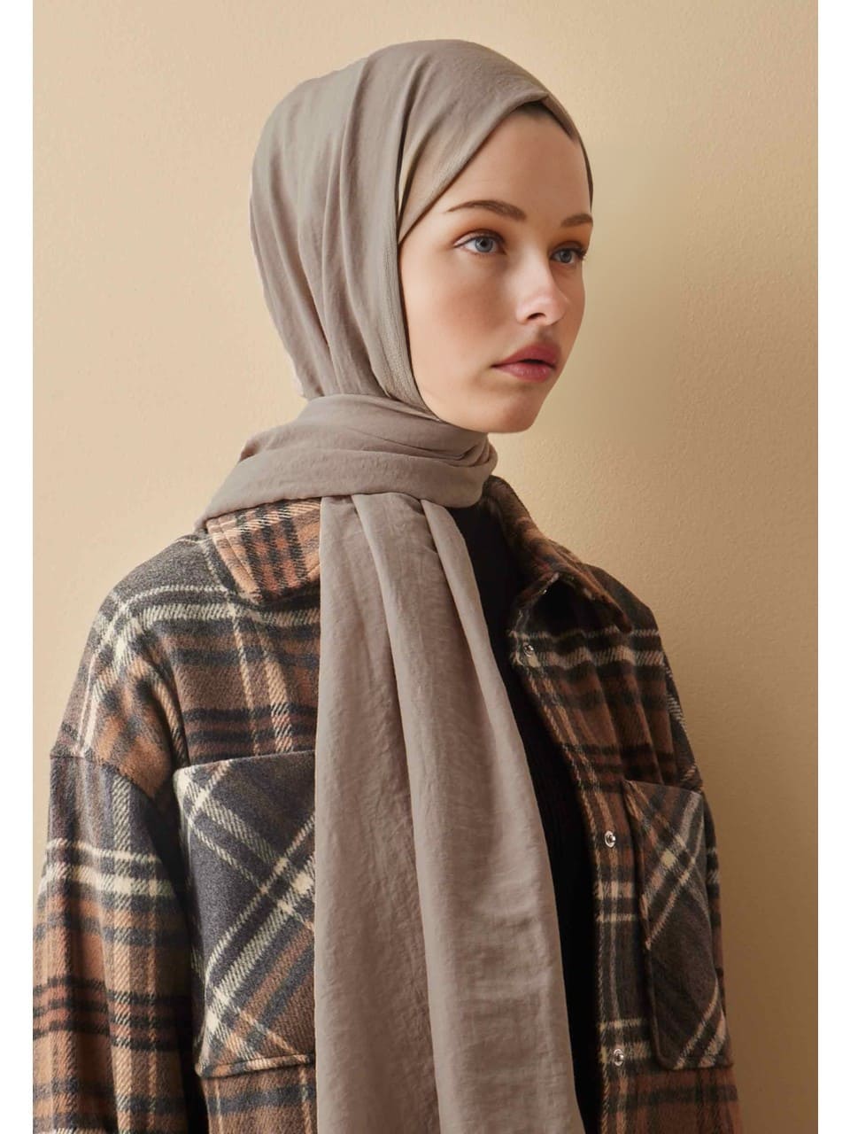 Oxygen His Serisi Pamuk Şal - Vizon