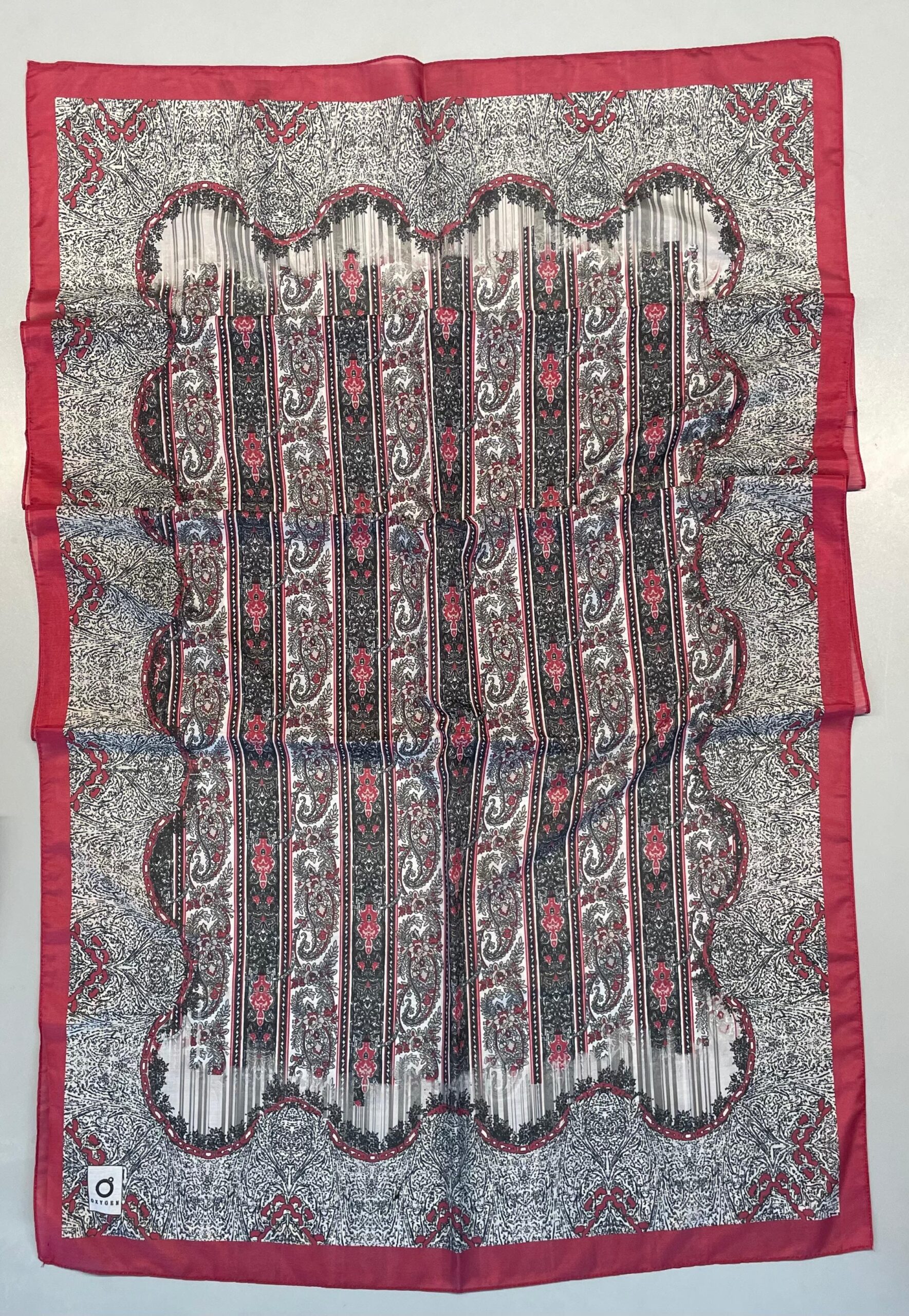 Zarif  Desen Pamuk İpek Şal-49733 -Pastel Pembe