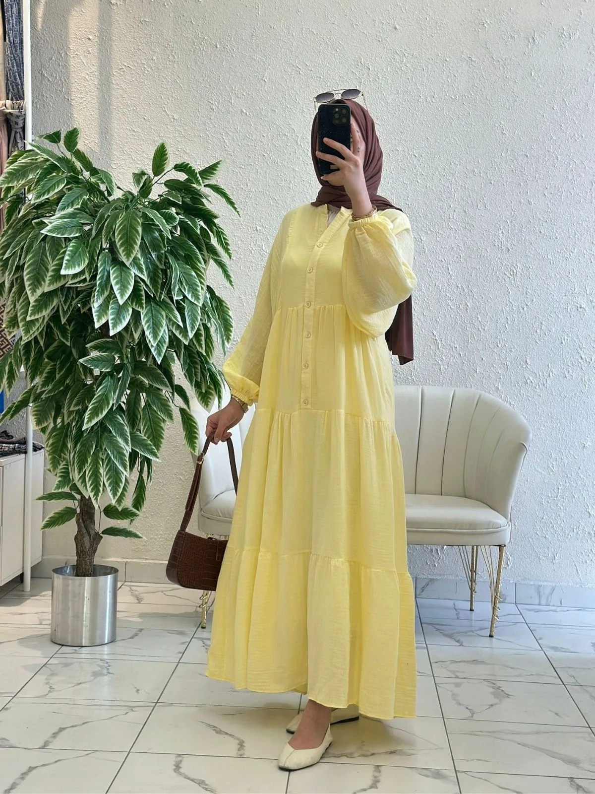 Elena Mira  Elbise - Sarı Şeker