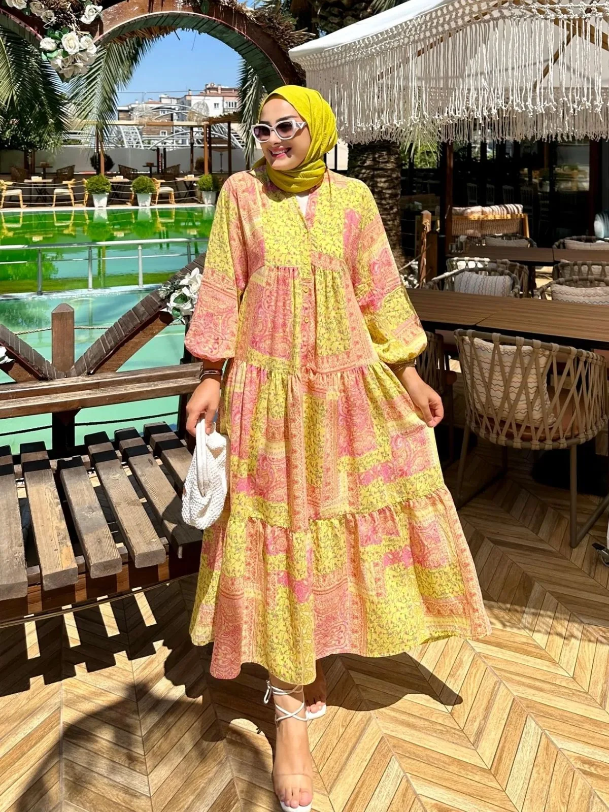 Yaze Elbise L10073 - Lİmonella