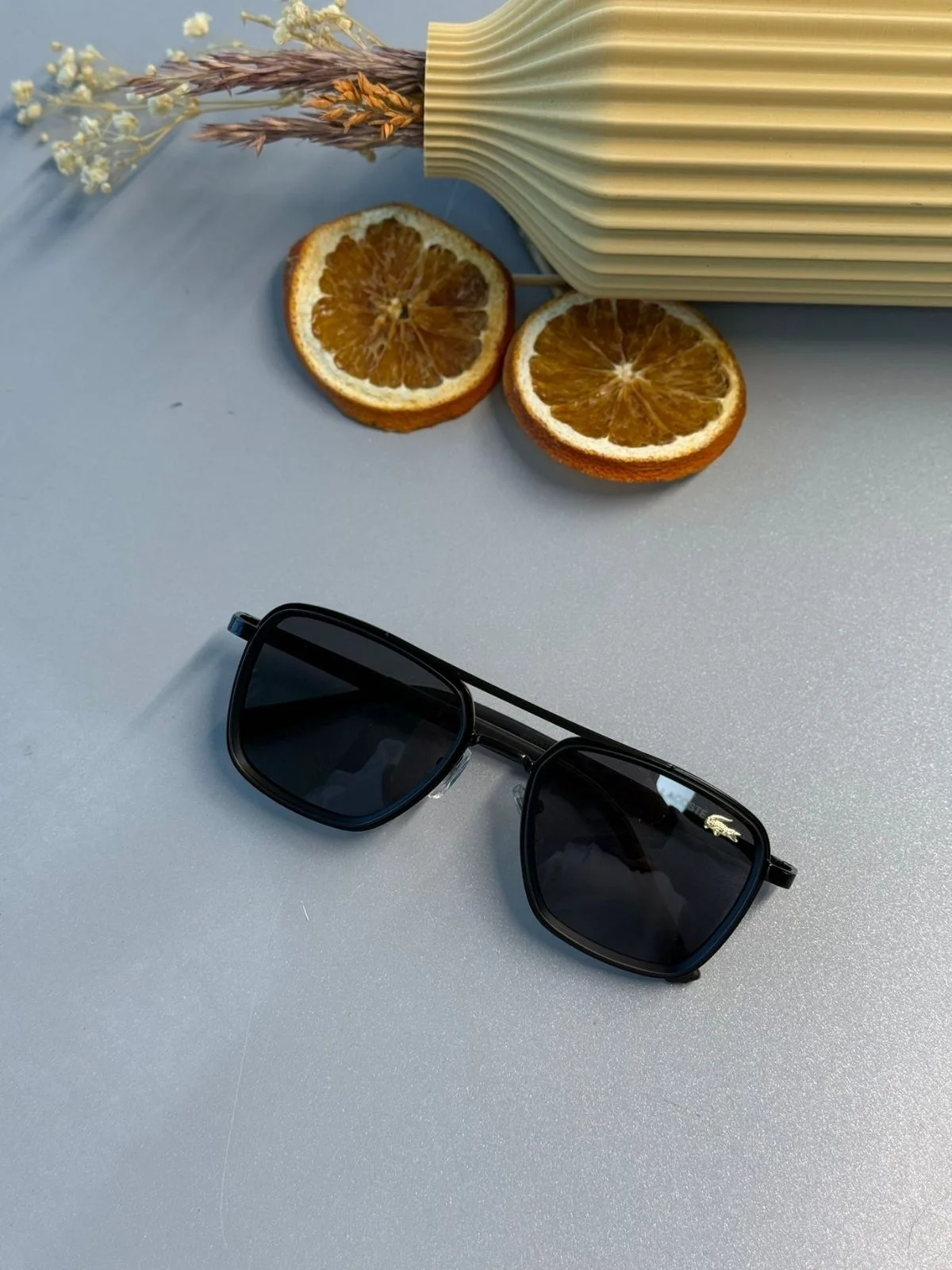 Lacoste Unisex Güneş Gözlüğü - Siyah logo cam
