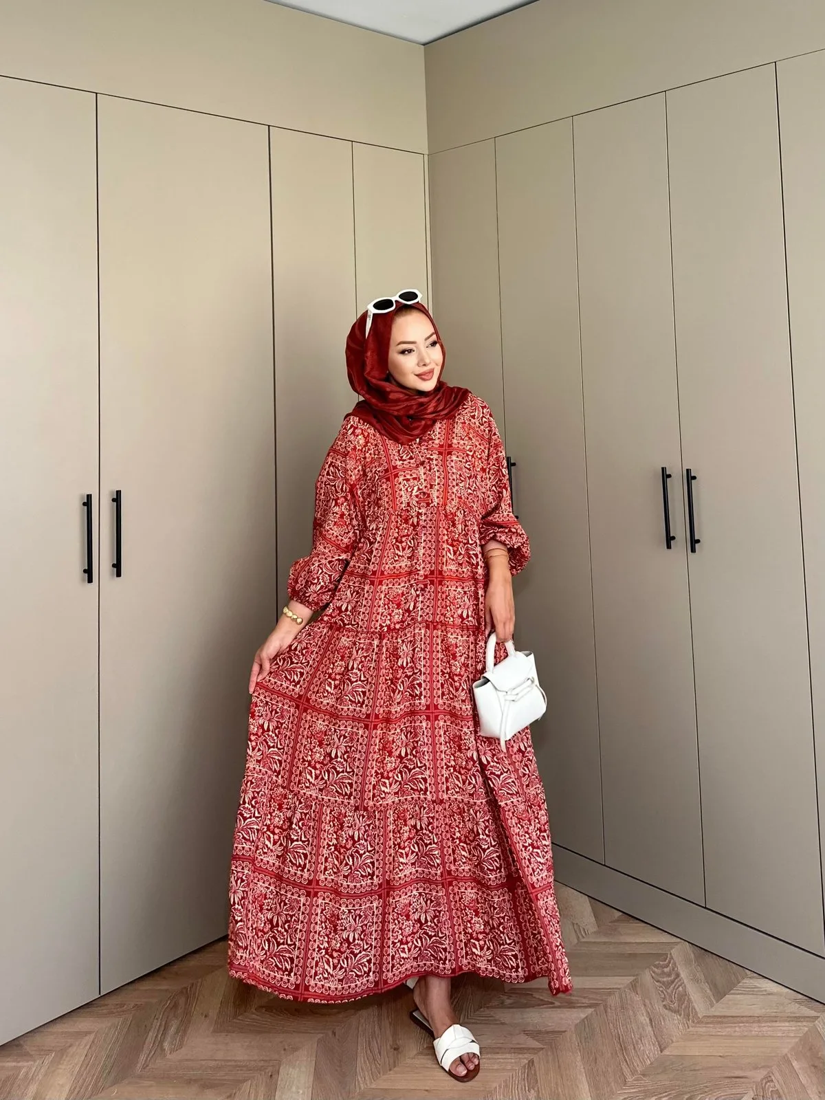 Viyana Elbise-1209-Kiremit