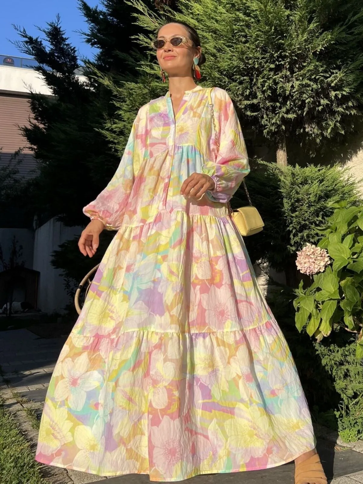 Elle Lora  Elbise L100131 - Pastel