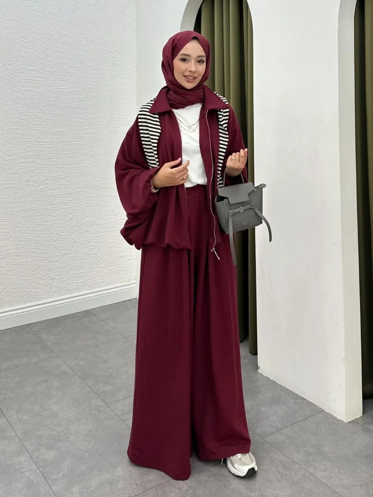 Premium Oysho Saoris İkili Takım TK100257 - Bordo