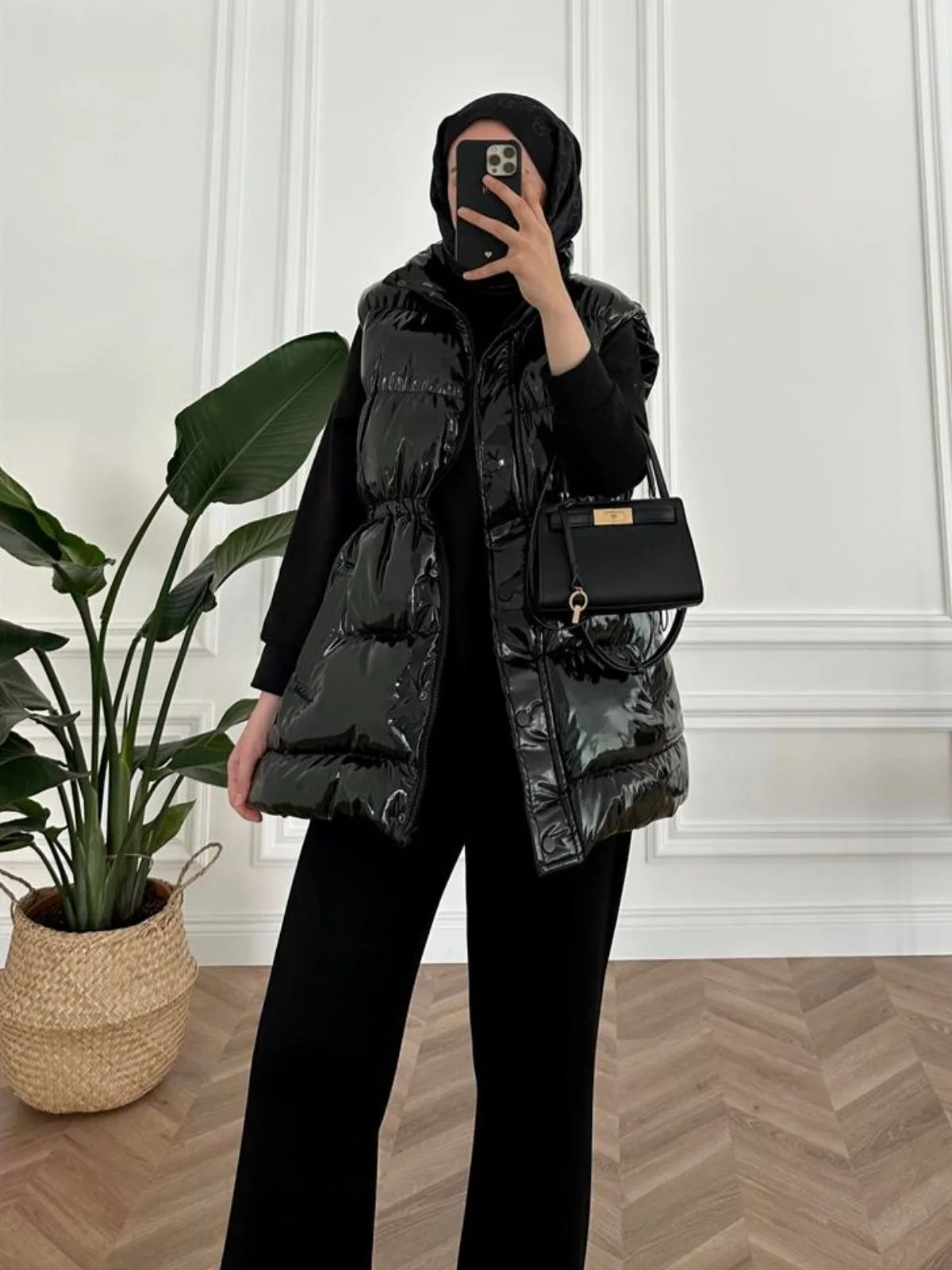 Rugan Şİşme Yelek  DŞ100259  - Siyah