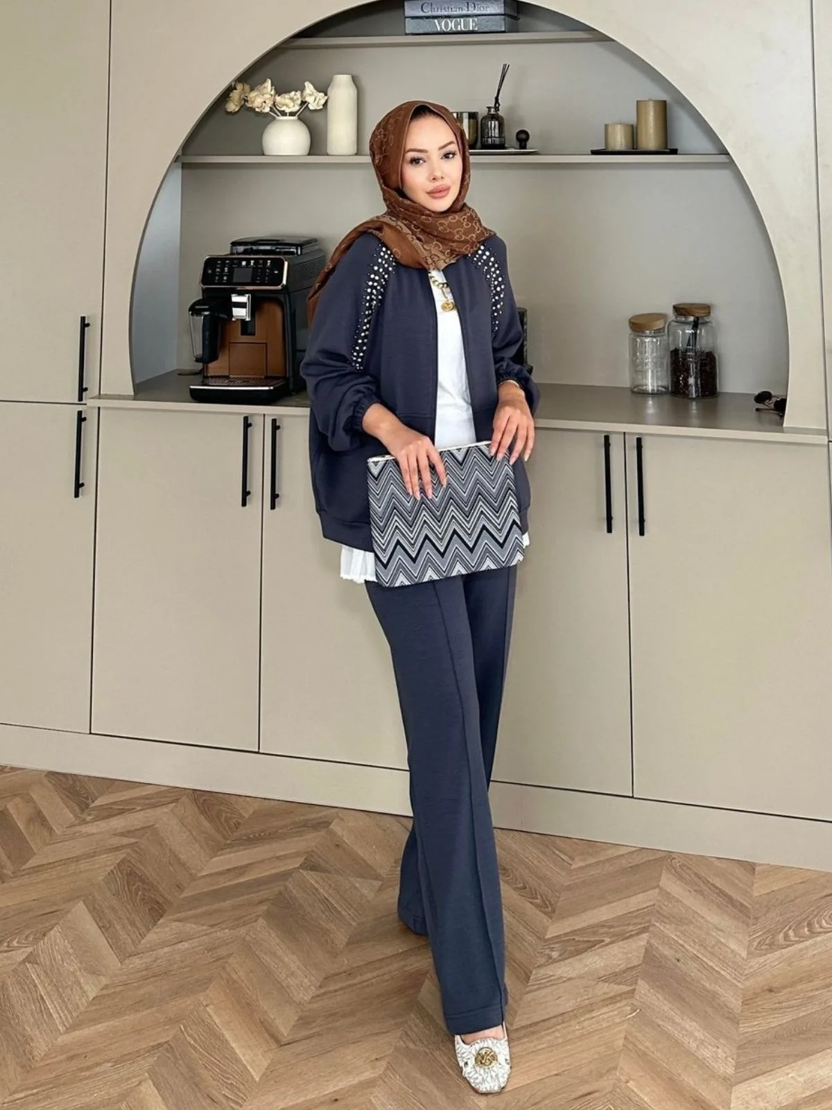 Kai Oysho Taşlı Bomber İkili Takım TK100247  - Antrasit