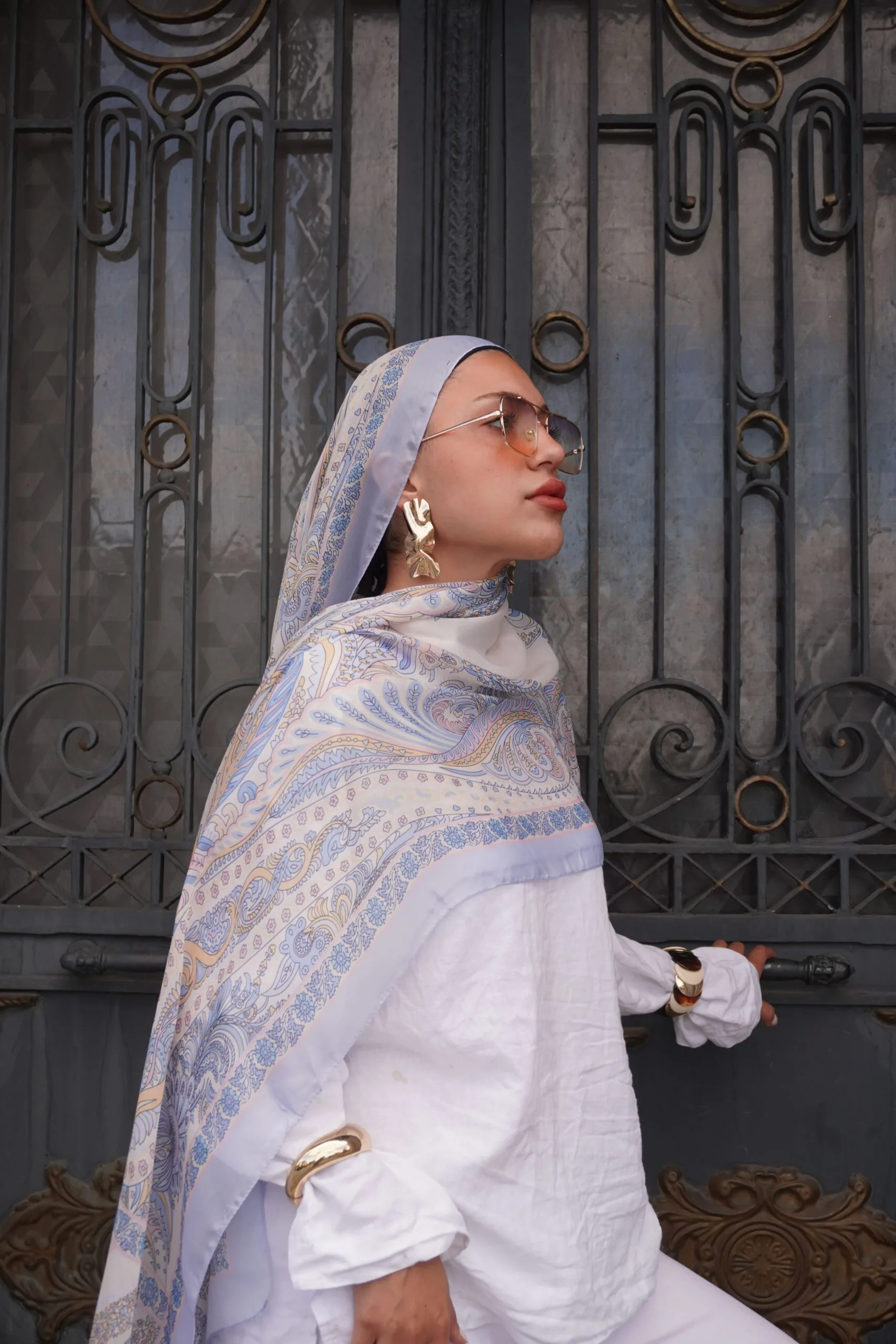 New Zuhur Şal Serisi- 469-002- V-4 - Gök Mavi