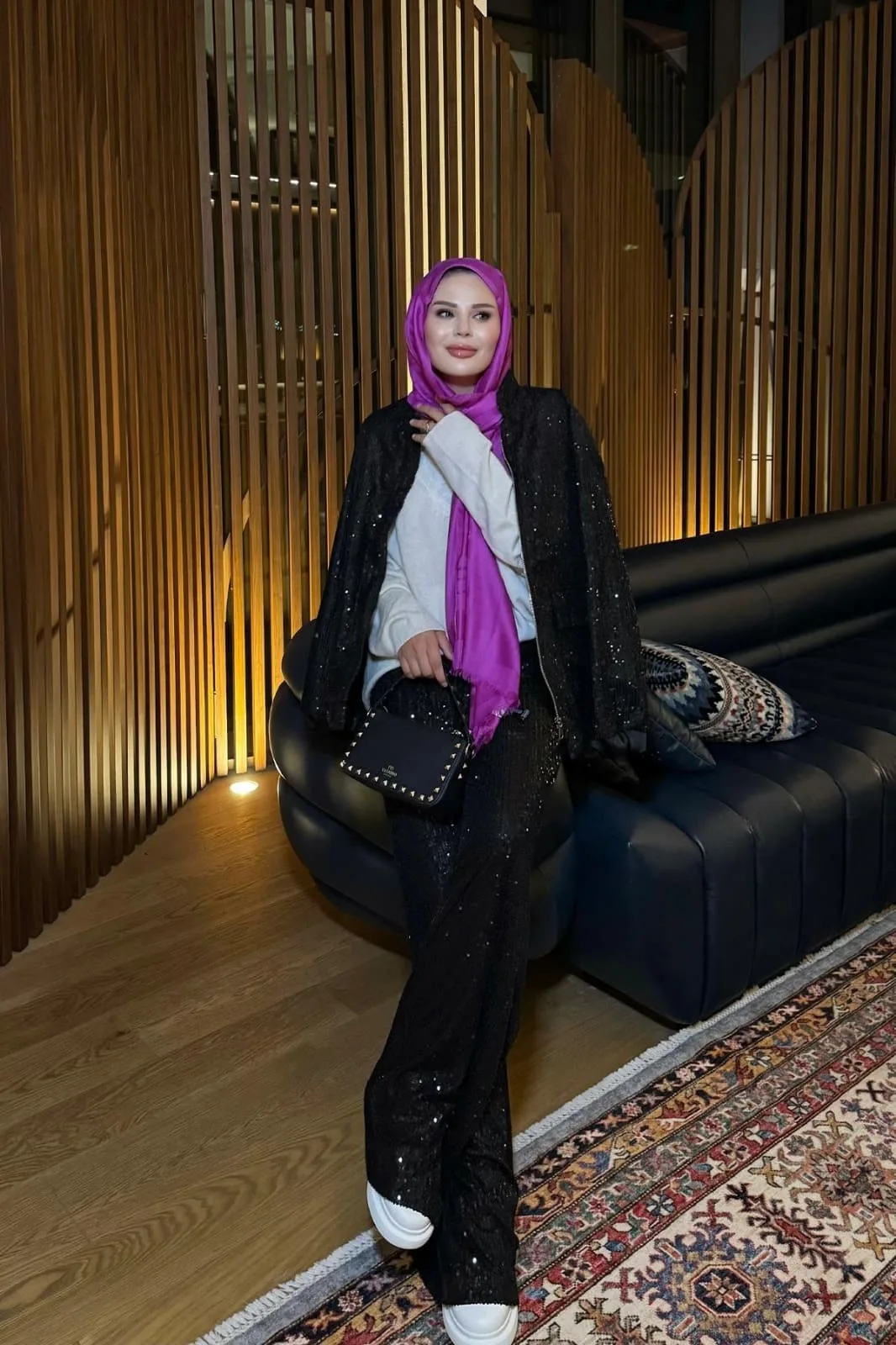 Pullu Gloria Bomber Ceket CKT100265 - Siyah