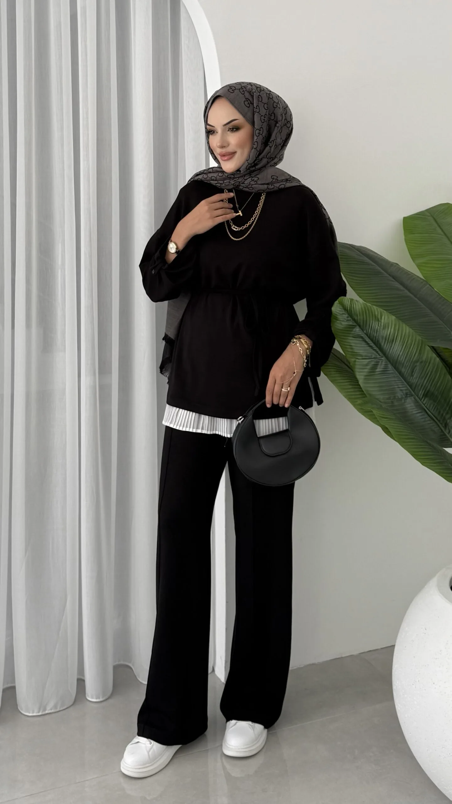 Oysho Premium Bağlamalı İkili Takım TK100240 - Siyah