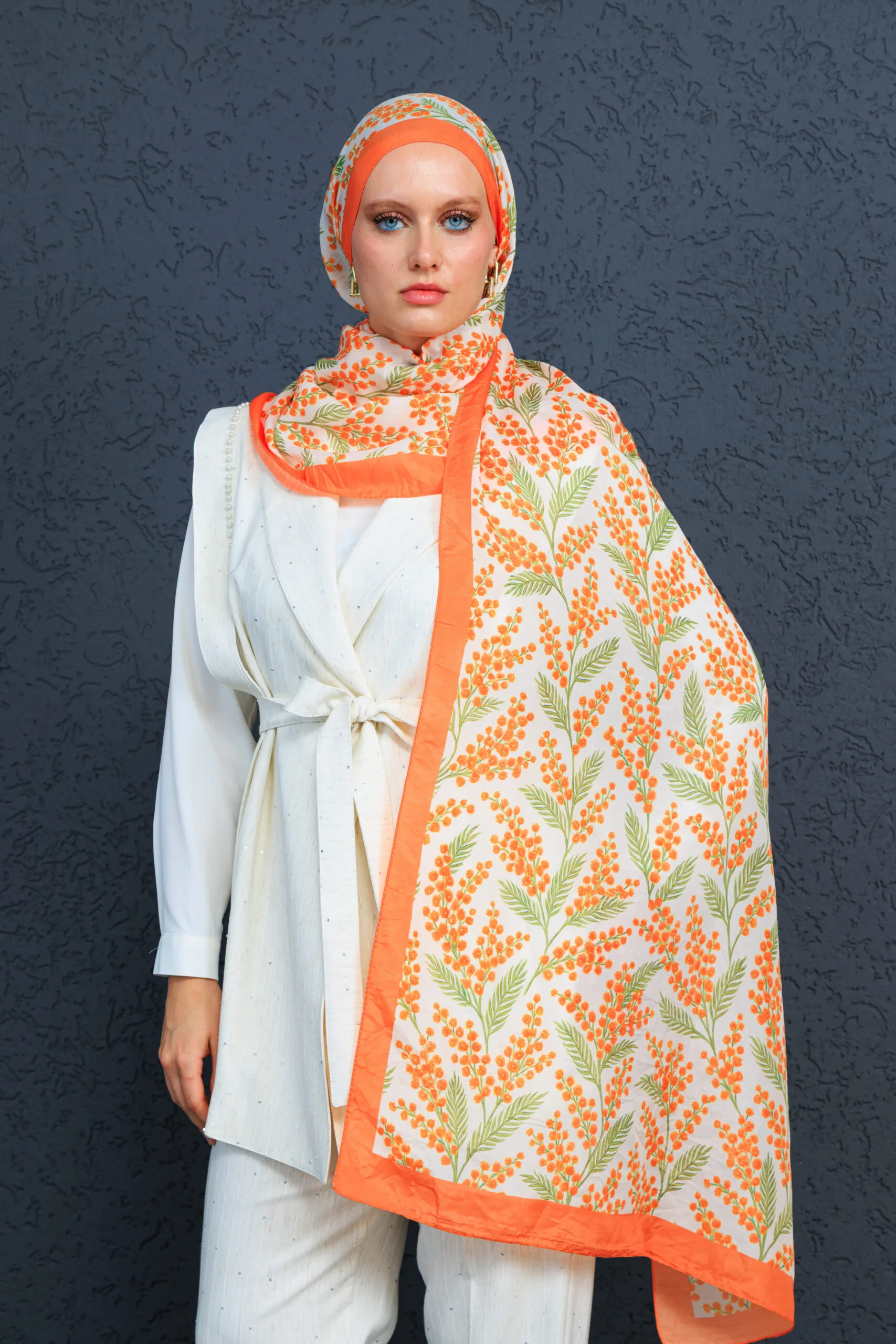 Jakarda Şal Serisi- 469-007- V-3 - Portakal