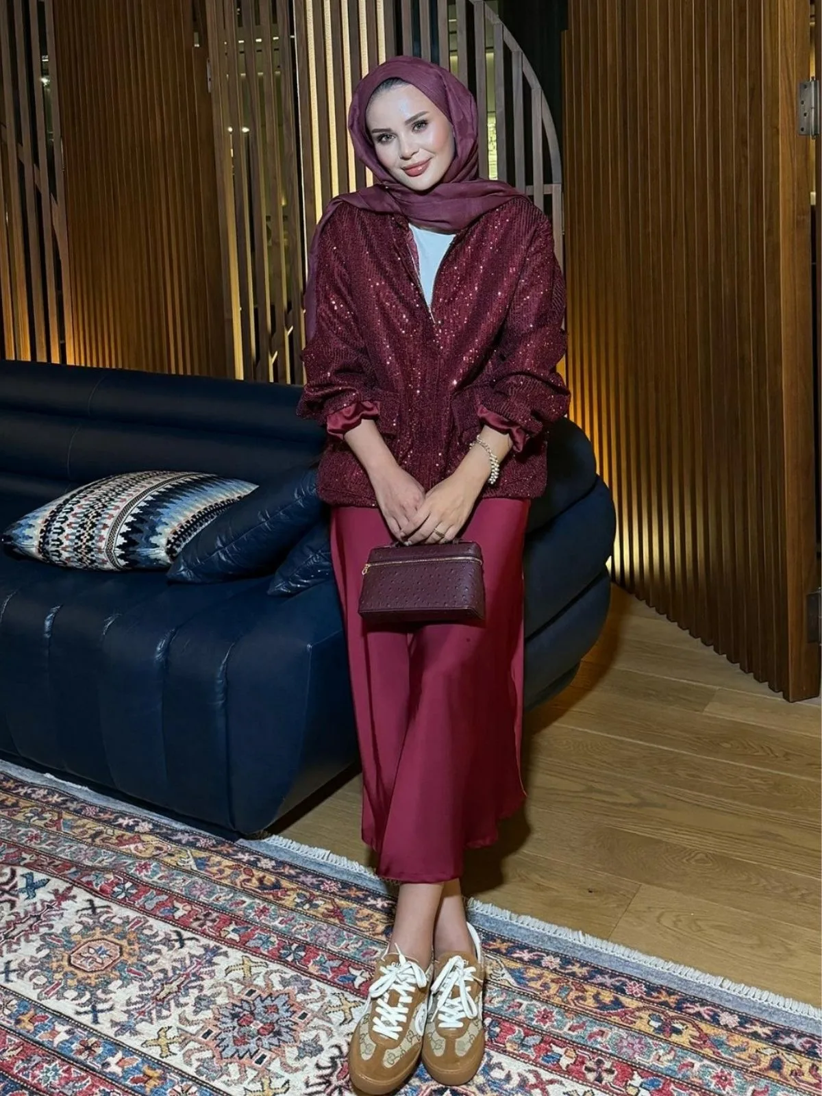 Evaze Saten Etek ETK100277 – Bordo