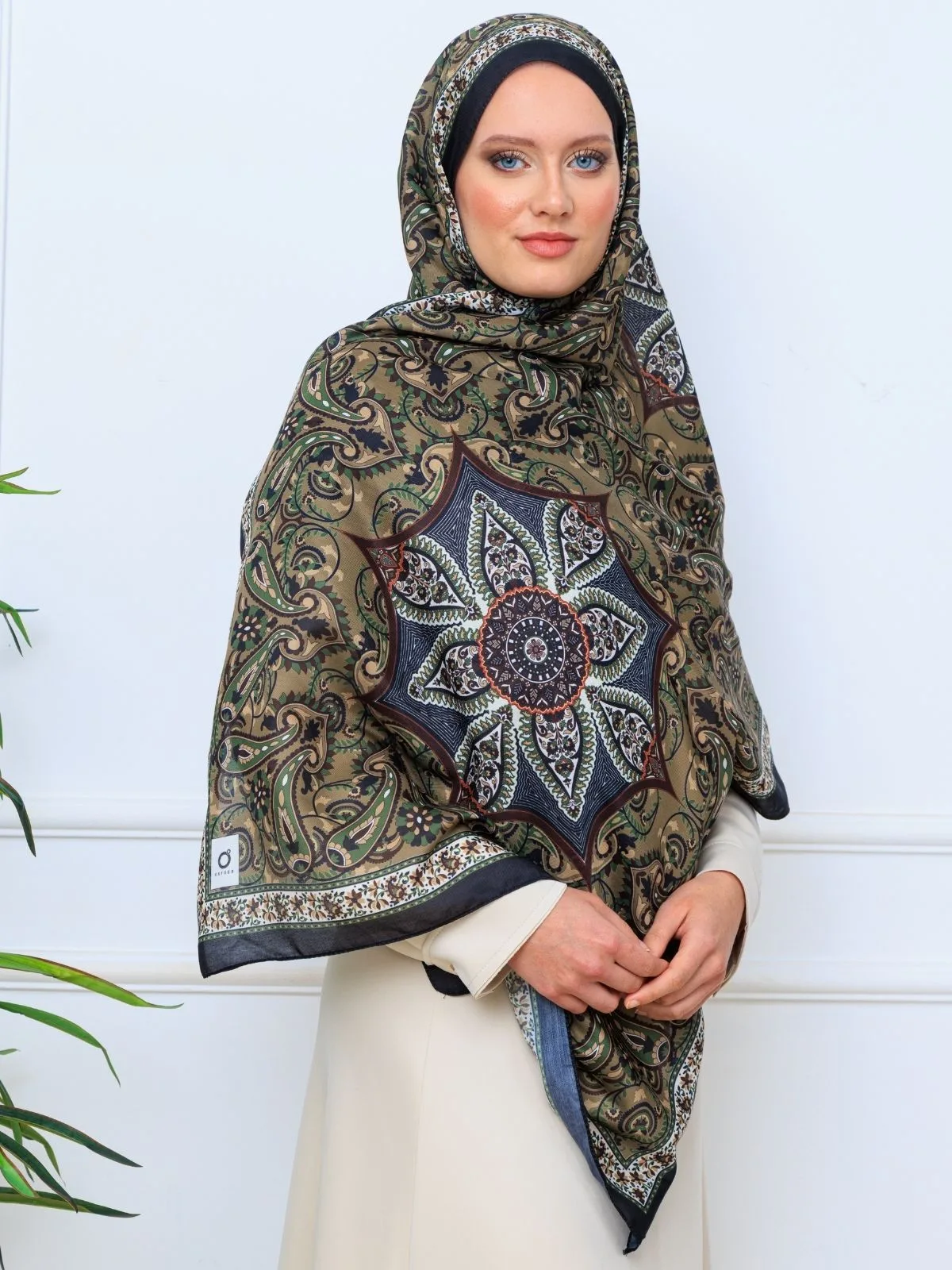 Etro Buta Desenli Pamuk Soft Şal - 377350 - Siyah Vizon