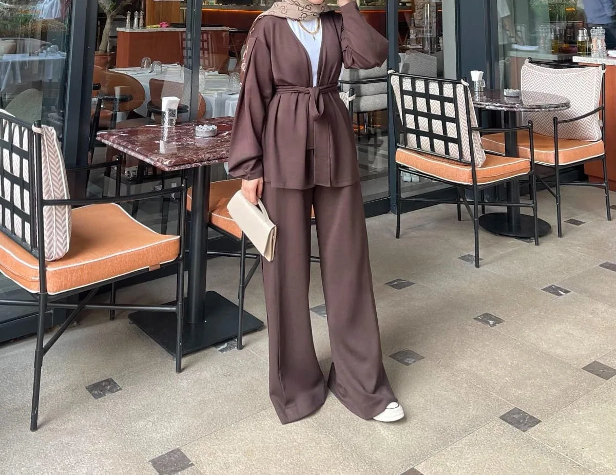 Leila Oysho İkili Takım TKM100282 – Acı Kahve