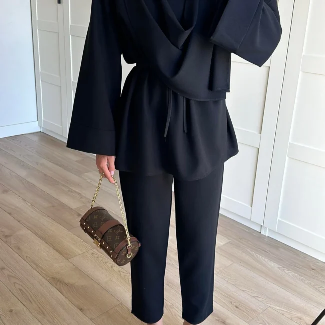 Pelerin İkili Takım TK100350 - Siyah